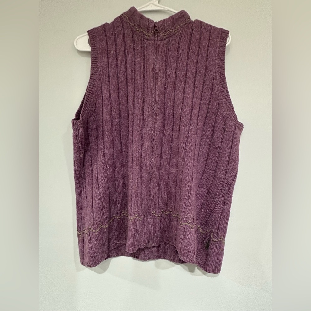 Vintage Woolrich Purple Knit Sweater Vest L